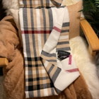 FRAAS upea valk beige punainen musta ruutu kuosi tuubihuivi - pikkukuva 1
