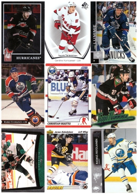 9 x SUOMI NHL mm. RUUTU, TERÄVÄINEN, LUMME......