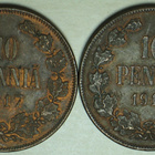 1917 SUOMI 10 PENNIÄ x 2kpl - pikkukuva 1