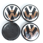 Volkswagen vannekeskiöt – Kromi-Musta – 56mm (4kpl sarja) - pikkukuva 1