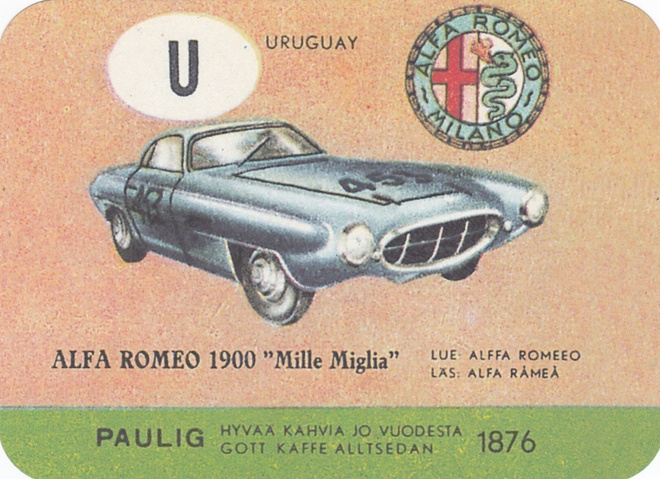 AUTOKORTTI - ALFA ROMEO 1900 "MILLE MIGLIA"