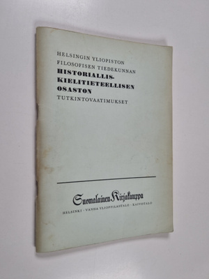 Helsingin yliopiston filosofisen tiedekunnan historiallis...