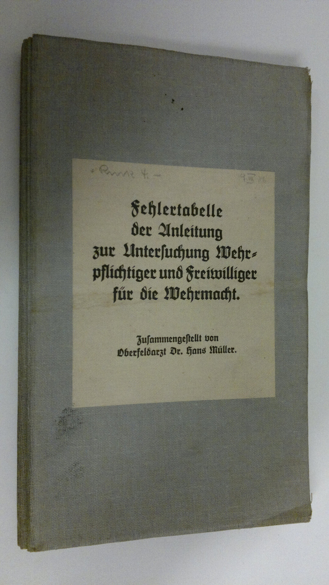 Dr. Hans Muller : Fehlertabelle der Anleitung zur Untersu...
