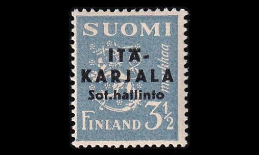 IK_5 ** Itä-Karjala 3,50mk musta lisäp (1941)