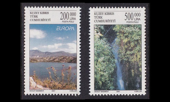 Turkki Kypros 538-9 ** Europa vesi (2001)