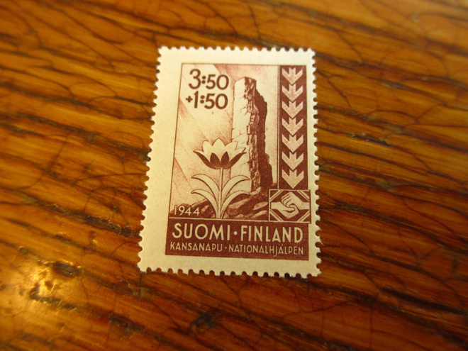 suomi pm 3,50+1,50 1944 kansanapu kulkematon
