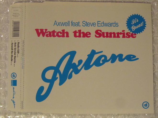 Axwell Feat Steve Edwards • Watch The Sunrise CD Maxi-Single