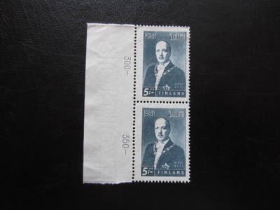 1941 Presidentti Risto Ryti 5 mk harmaa W2 **