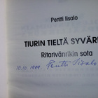 PENTTI IISALO Tiurin tieltä Syvärille ( 1p. 1999 ) SIGNED - pikkukuva 2