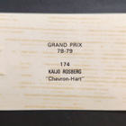 1978-79 RTL Grand Prix #174 Keke Rosberg Rookie - pikkukuva 2