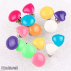 0328 .. 8 Paria  Smooth Mixed Colors Heart .. Korvakorut - pikkukuva 5