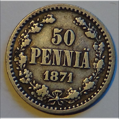 1871 50 penniä tyyppi 320.1 kl7