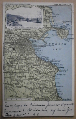 Irlanti, Dublin ja Dublinin lahti, kartta p. 1920 -> Suomeen