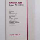 Seppo Pietikäinen : Pinnan alta : runoja - pikkukuva 2