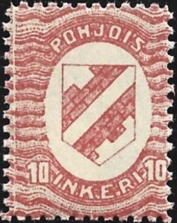 1920 Pohjois-Inkeri 10 p punainen ** LaPe P-I 2 postituore
