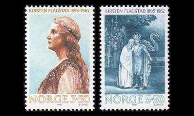 Norja 1183-4 ** Kirsten Flagstad (1995)