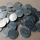 50 penniä mm. 1990 1991 ym.  yhteensä n. 180 grammaa - pikkukuva 1