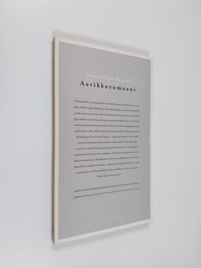 Dominique Sigaud : Aavikkoromaani