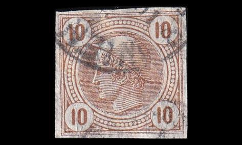 Itävalta 103 o Sanomalehtimerkki 10 H lakkan. (1901)