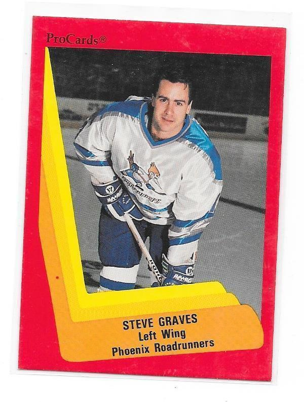1990-91 ProCards #362 Steve Graves Phoenix Roadrunners x TPS