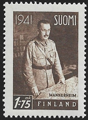 1941 Sotamarsalkka Mannerheim 1:75 mk ** LaPe 249 W I 19 mm