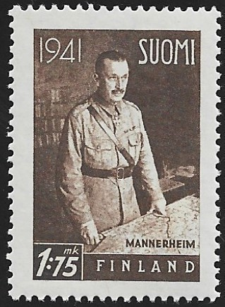 1941 Sotamarsalkka Mannerheim 1:75 mk ** LaPe 249 W I 19 mm