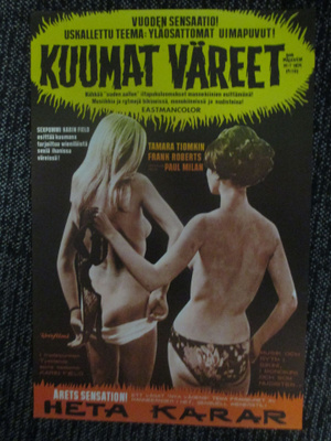 Kuumat väreet (Paul Milan, 1964) - vanha elokuvajuliste