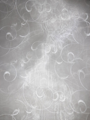 Luonnonvaalea kiehkura organza kangas 5m x150cm