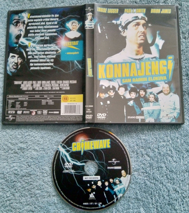 Konnajengi - Crimewave, suomijulkaisu, Sam Raimi, R2