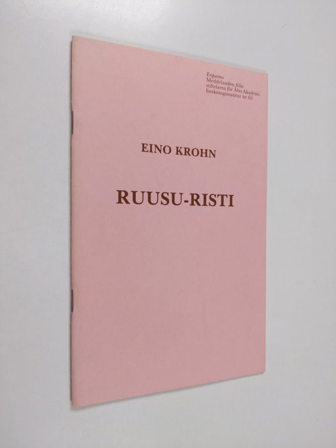 Eino Krohn : Ruusu-Risti (eripainos nro 65)