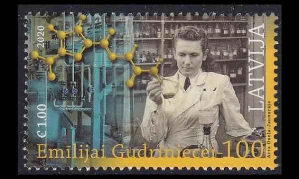 Latvia 1112 ** Kemisti Em?lija Gudriniece (2020)