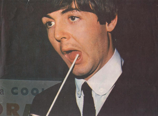PAUL McCARTNEY / THE BYRDS - alkuperäinen fanikuva 60-luku