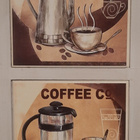 Puinen tarjotin kahvikuvilla espresso latte cappuccino - pikkukuva 2