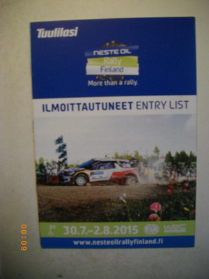 Neste Rally Finland 30.7.-2.8.2015 - Ilmoittautuneet