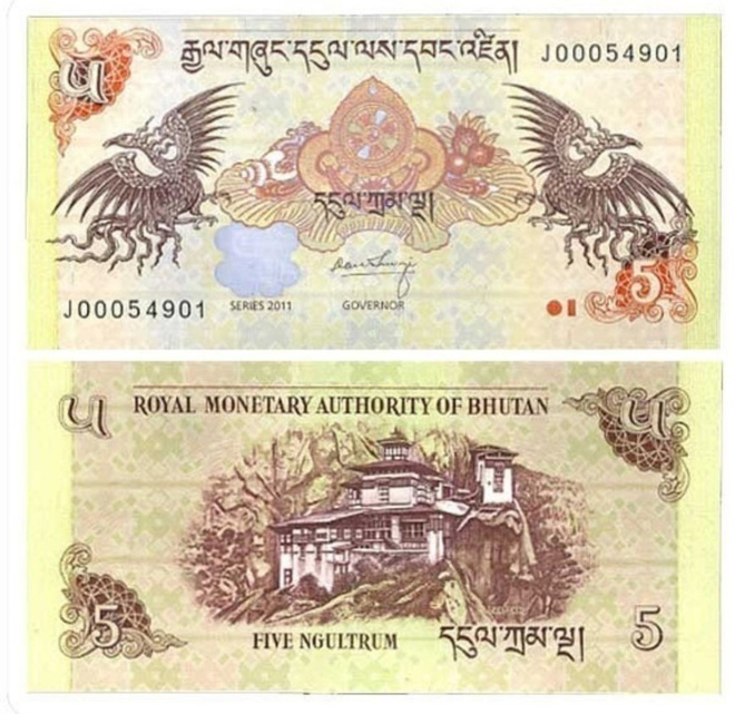 BHUTAN 5 NGULTRUM 2011 UNC  (K15-S116)