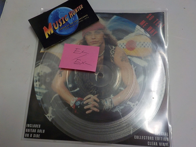 POISON - SO TELL ME WHY CLEAR VINYL EX+/EX+ 7"