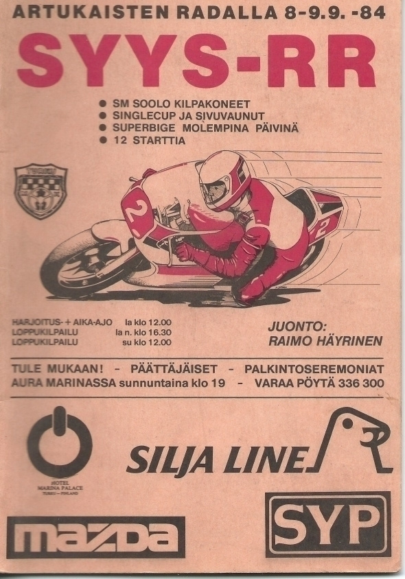 Syys-RR Artukaisten radalla 1984 ohjelma