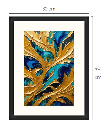 Uusi abstrakti Art Print paspis & kehys 30 cm x 40 cm