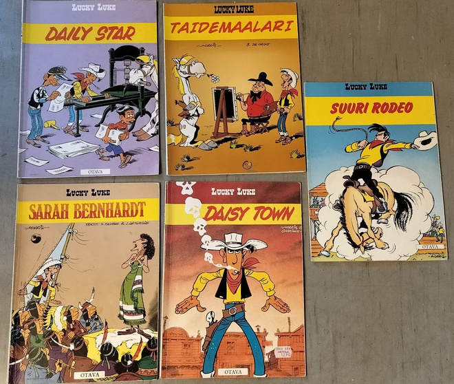 Lucky Luke sarjakuva-albumeita 5€/kpl