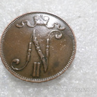 5 penniä 1907 kulkematon tasaisesti patinoitunut kl 9-10 - pikkukuva 2