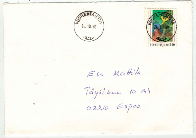 1990 Koivu - kultalintu kirjekuori
