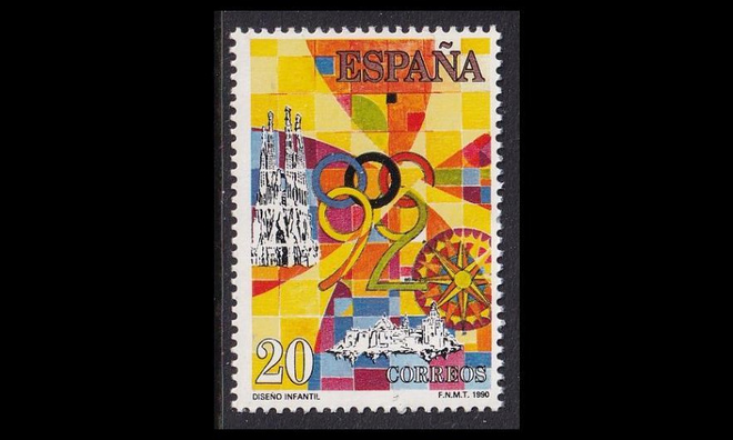 Espanja 2926 ** Piirustuskilpailu postimerkki (1990)