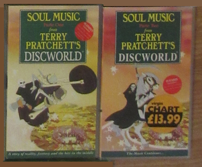 Soul Music VHS x2 (Discworld-animaatio Terry Pratchett)