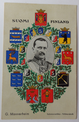 Mannerheim, Suomen Sotamarsalkka, kortti leimattu 1940