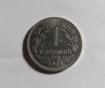 Saksa/third reich 1 mark 1934 A