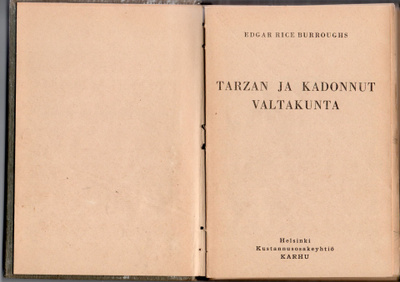 Edgar Rice Burroughs - Tarzan ja kadonnut valtakunta