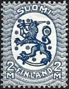 1925 M-17 S 2 mk tummansininen HR ** LaPe 120 a A W 1
