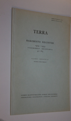 Siine (laatinut) Schauman : Terra hakemisto : 1929-1953 v...