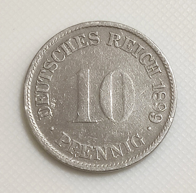 Saksa 10 Pfennig 1899G
