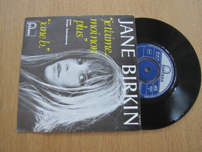 Jane Birkin je t'aime moi non plus 7 45 Hollanti 1969 mono